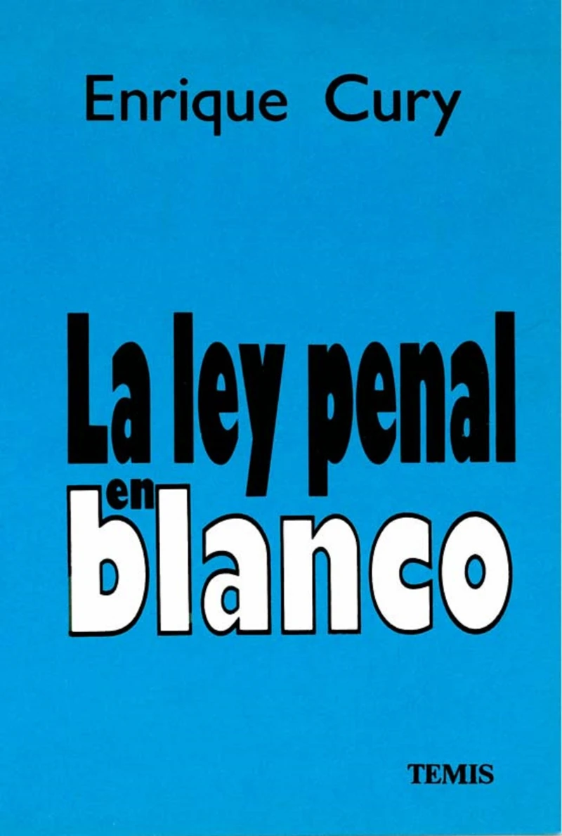 Portada: La ley penal en blanco