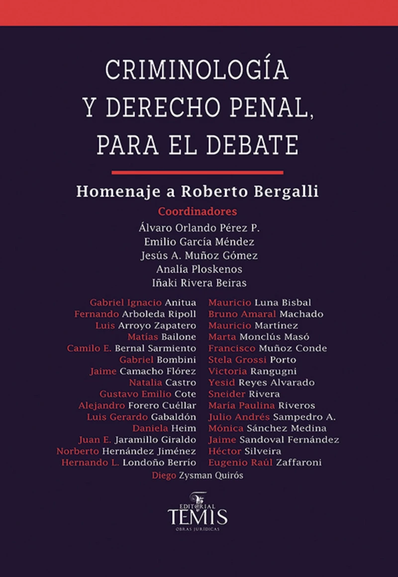 Portada: Criminología y derecho penal para el debate