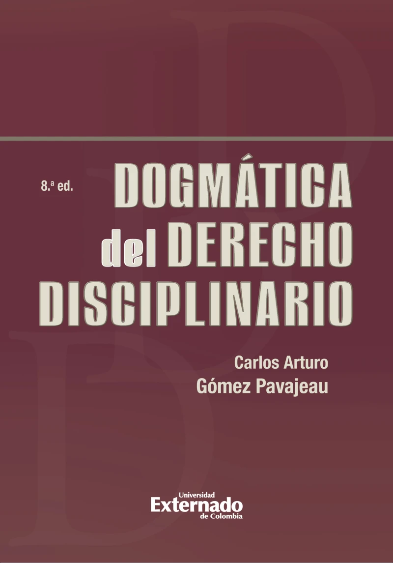 Portada: Dogmática del derecho disciplinario