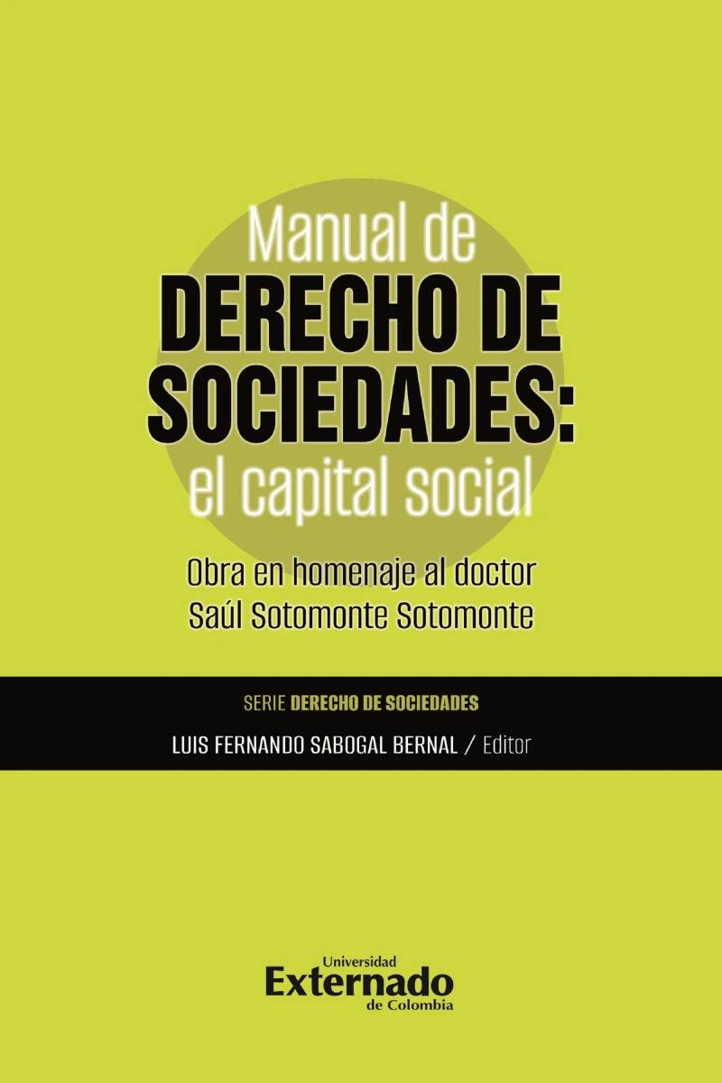 Portada: Manual de Derecho de Sociedades