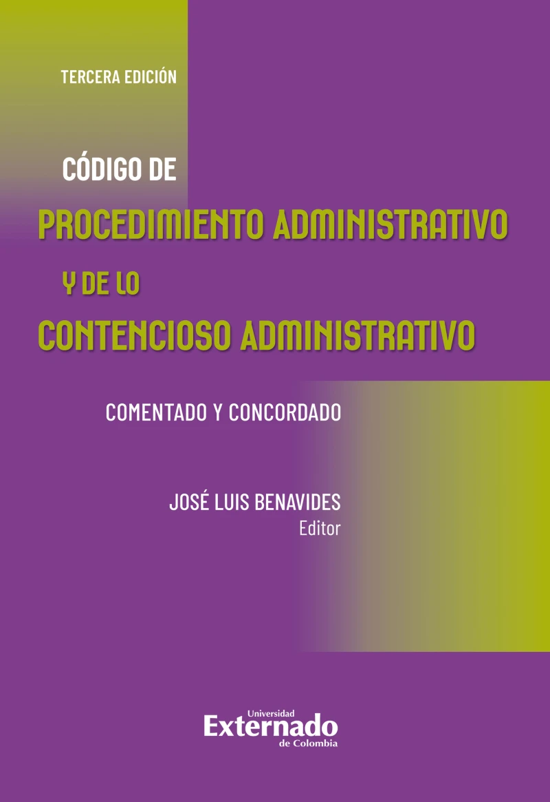 Portada: Código de procedimiento administrativo y de lo contencioso administrativo