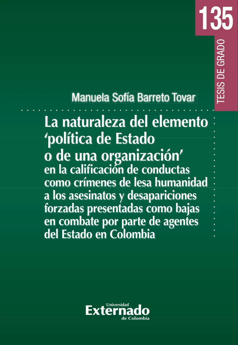 Portada: La naturaleza del elemento "política de Estado o de una organización" 