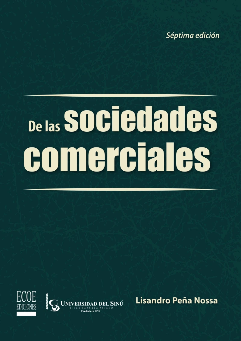Portada: De las sociedades comerciales - 7ma edición