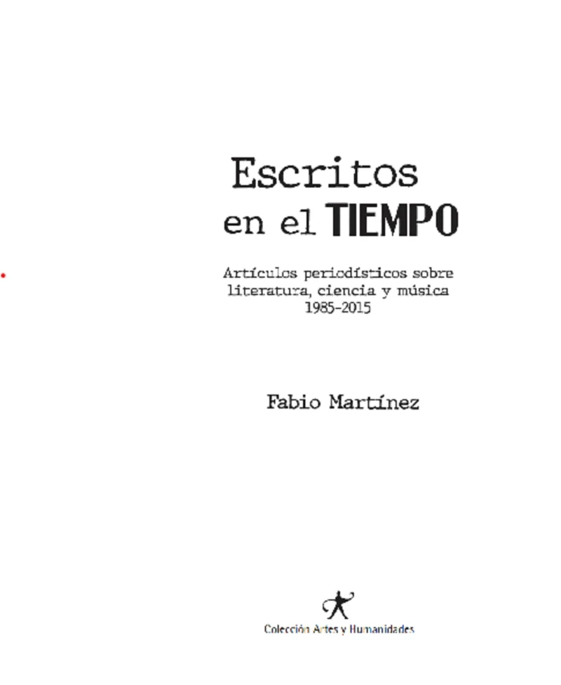 Portada: Escritos en el tiempo