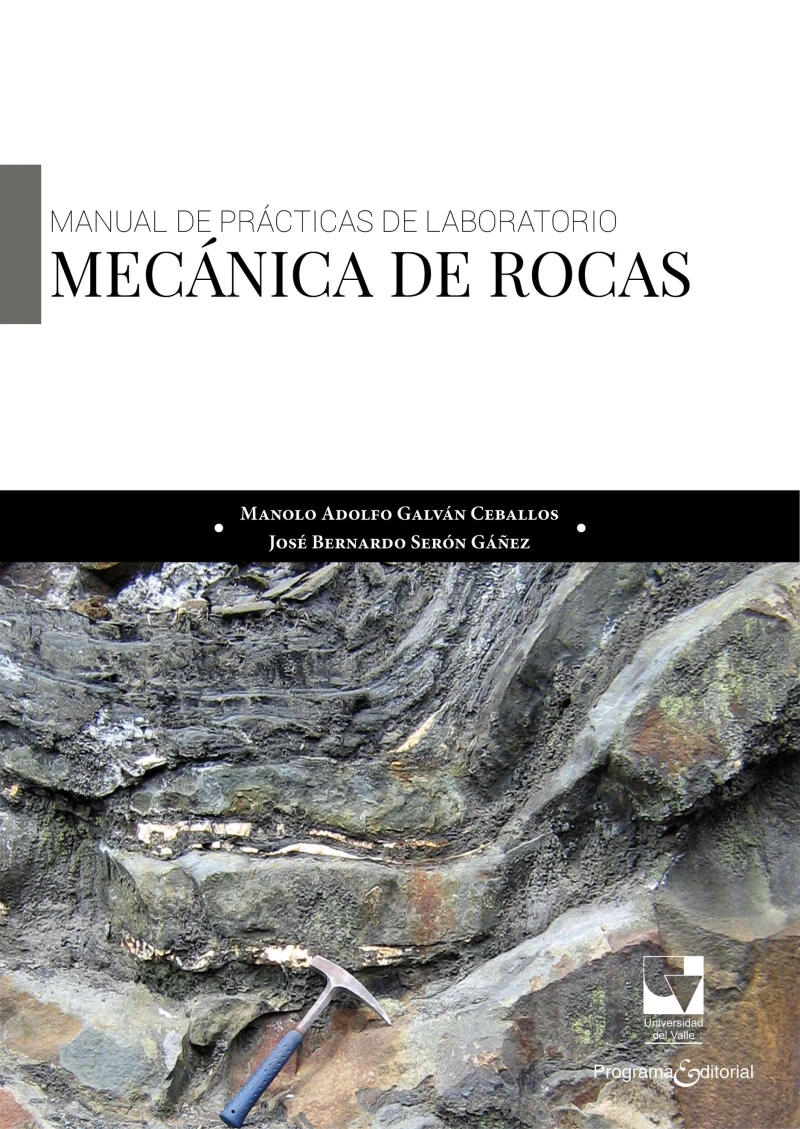 Portada: Manual de prácticas de laboratorio: Mecánica de rocas
