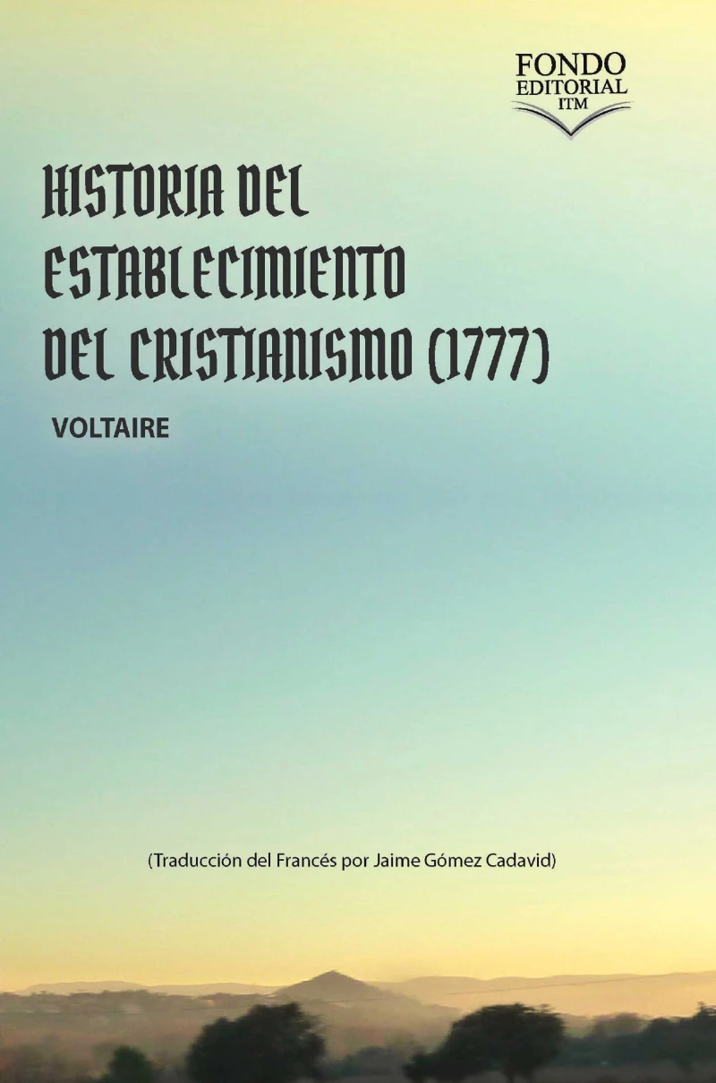 Portada: Historia del establecimiento del cristianismo (1777)