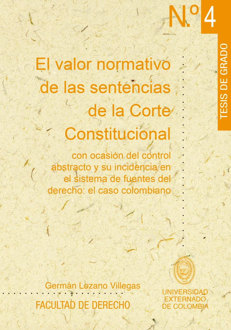 Portada: El valor normativo de las sentencias de la Corte Constitucional