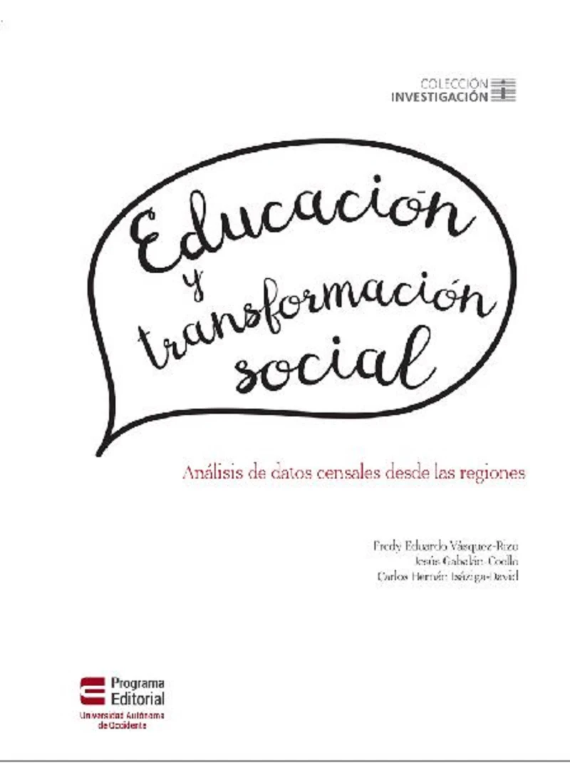 Portada: Educación y transformación social. Análisis de datos censales desde las regiones