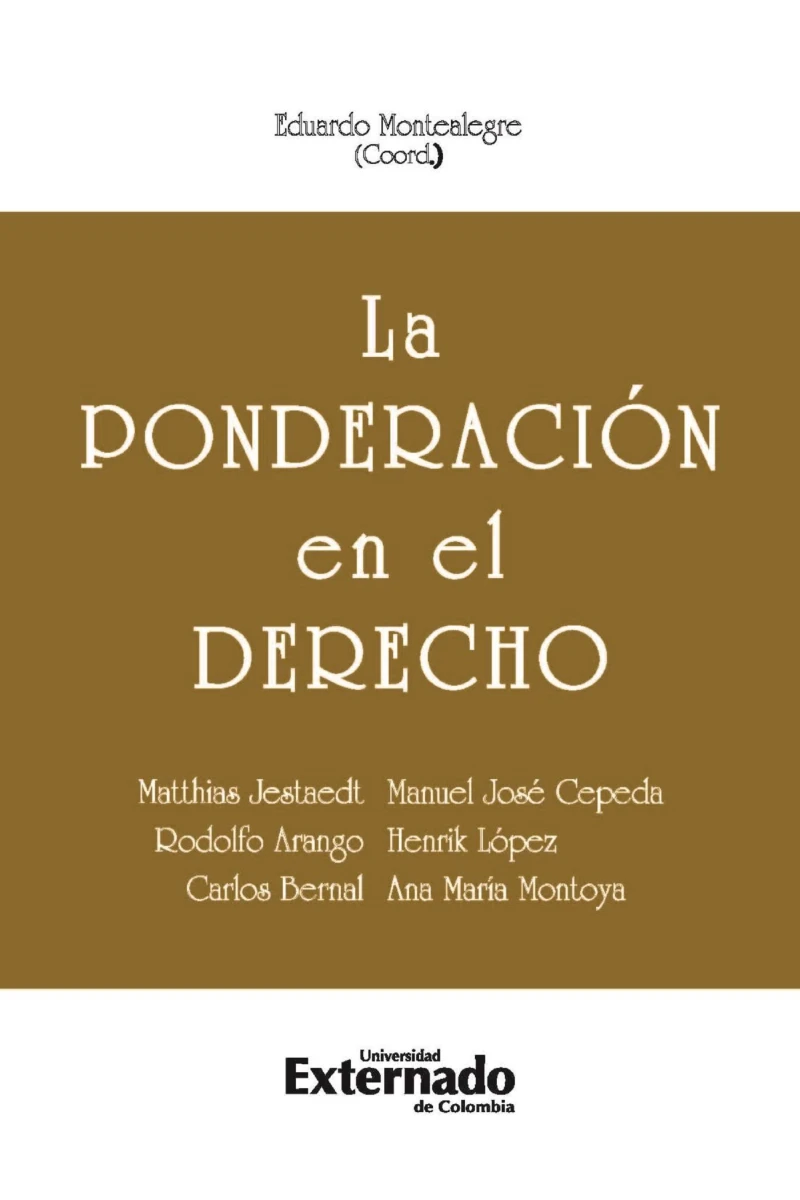 Portada: La ponderación en el derecho