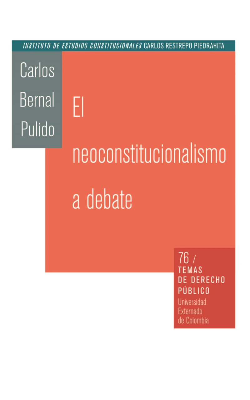 Portada: El neoconstitucionalismo al debate