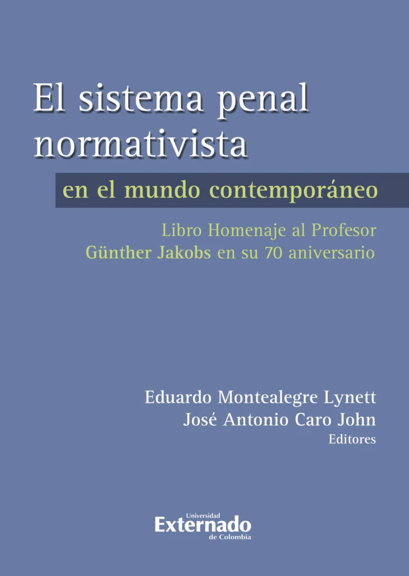 Portada: El sistema penal normativista
