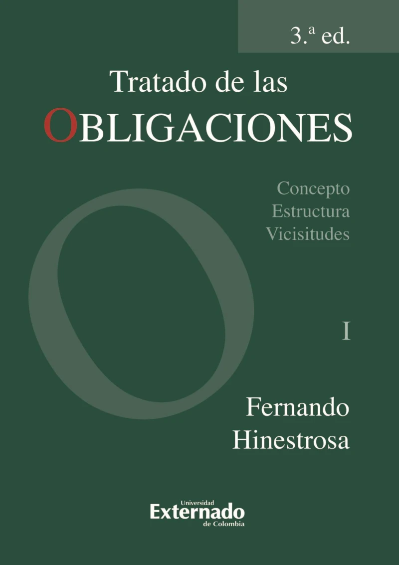 Portada: Tratado de las obligaciones. Tomo I