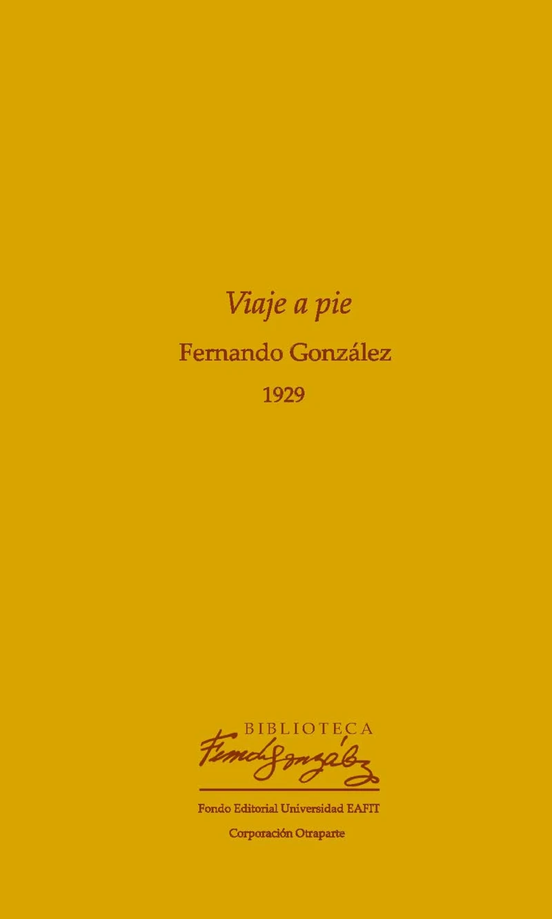 Portada: Viaje a pie 1929