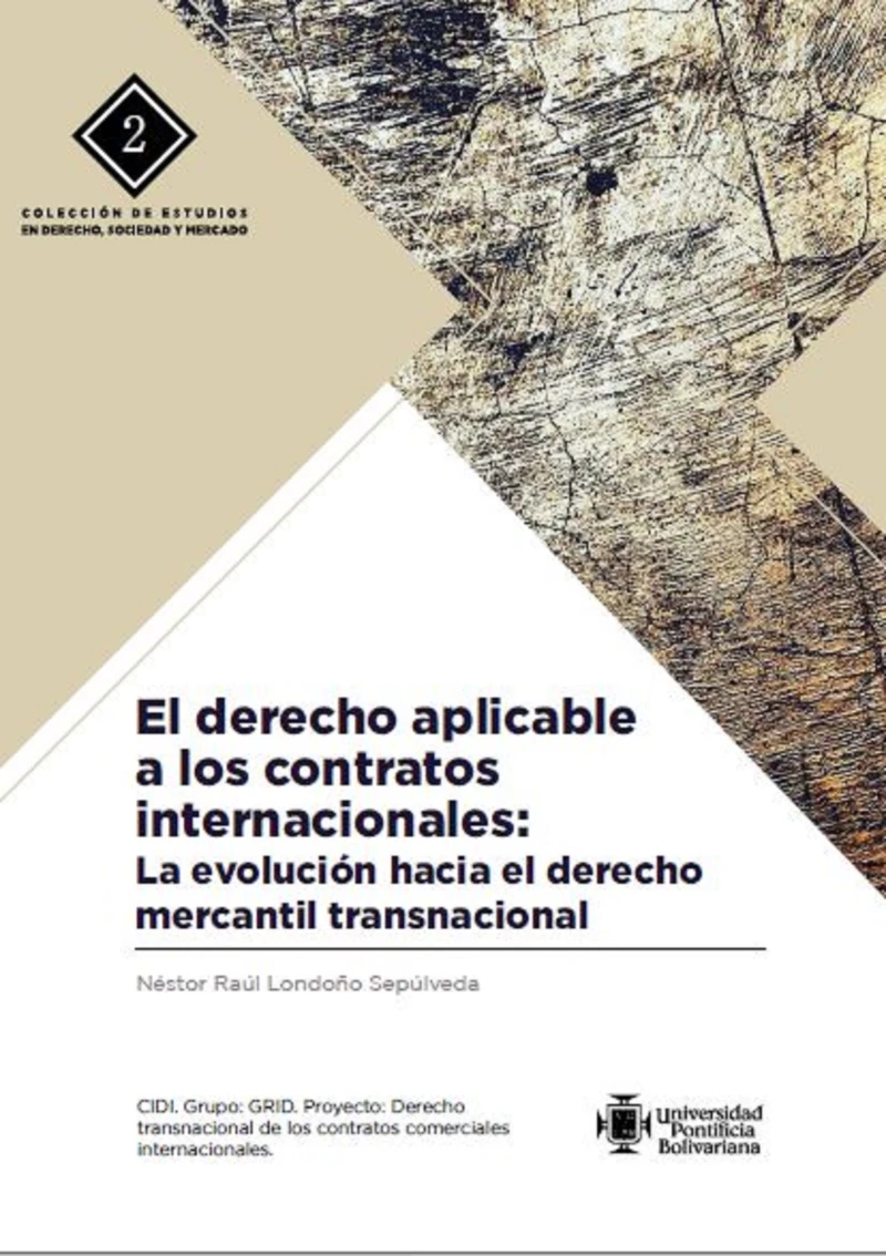 Portada: El derecho aplicable a los contratos internacionales