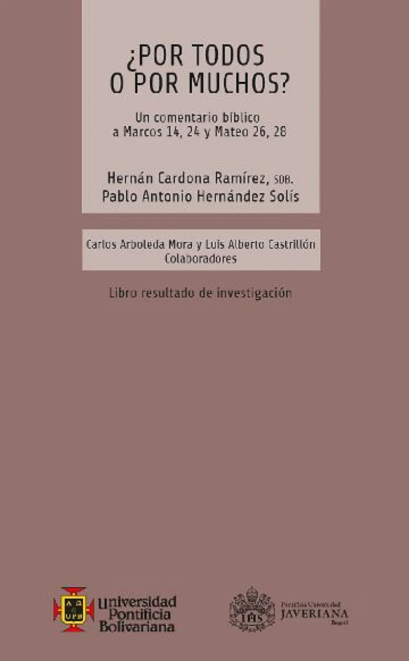 Portada: ¿Por todos o por muchos? La universalidad de la salvación