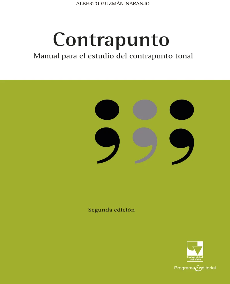 Portada: Contrapunto. Manual para el estudio del contrapunto tonal