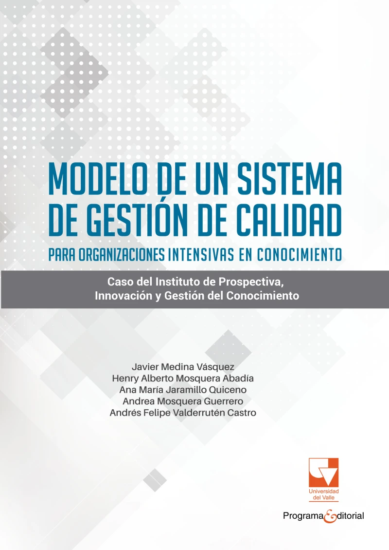 Portada: Modelo de un sistema de gestión de calidad para organizaciones intensivas en conocimiento