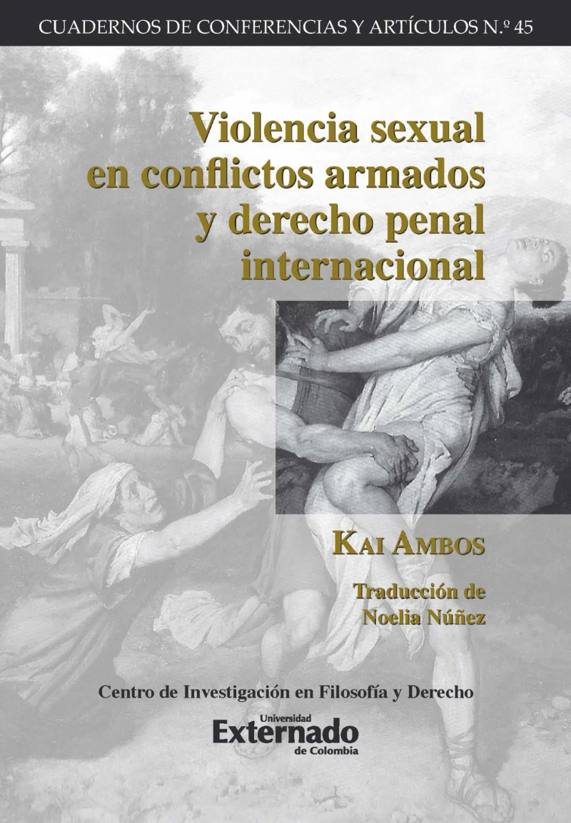 Portada: Violencia sexual en conflictos armados y derecho penal internacional