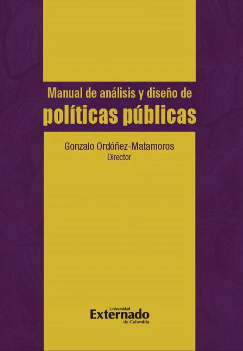 Portada: Manual de análisis y diseño de políticas públicas