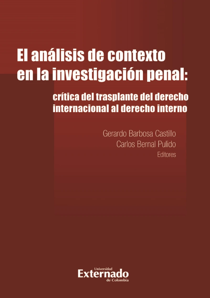 Portada: El análisis de contexto en la investigación penal:
