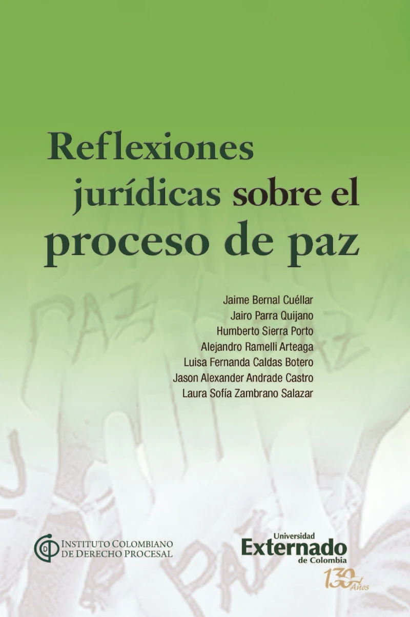 Portada: Reflexiones jurídicas sobre el proceso de paz