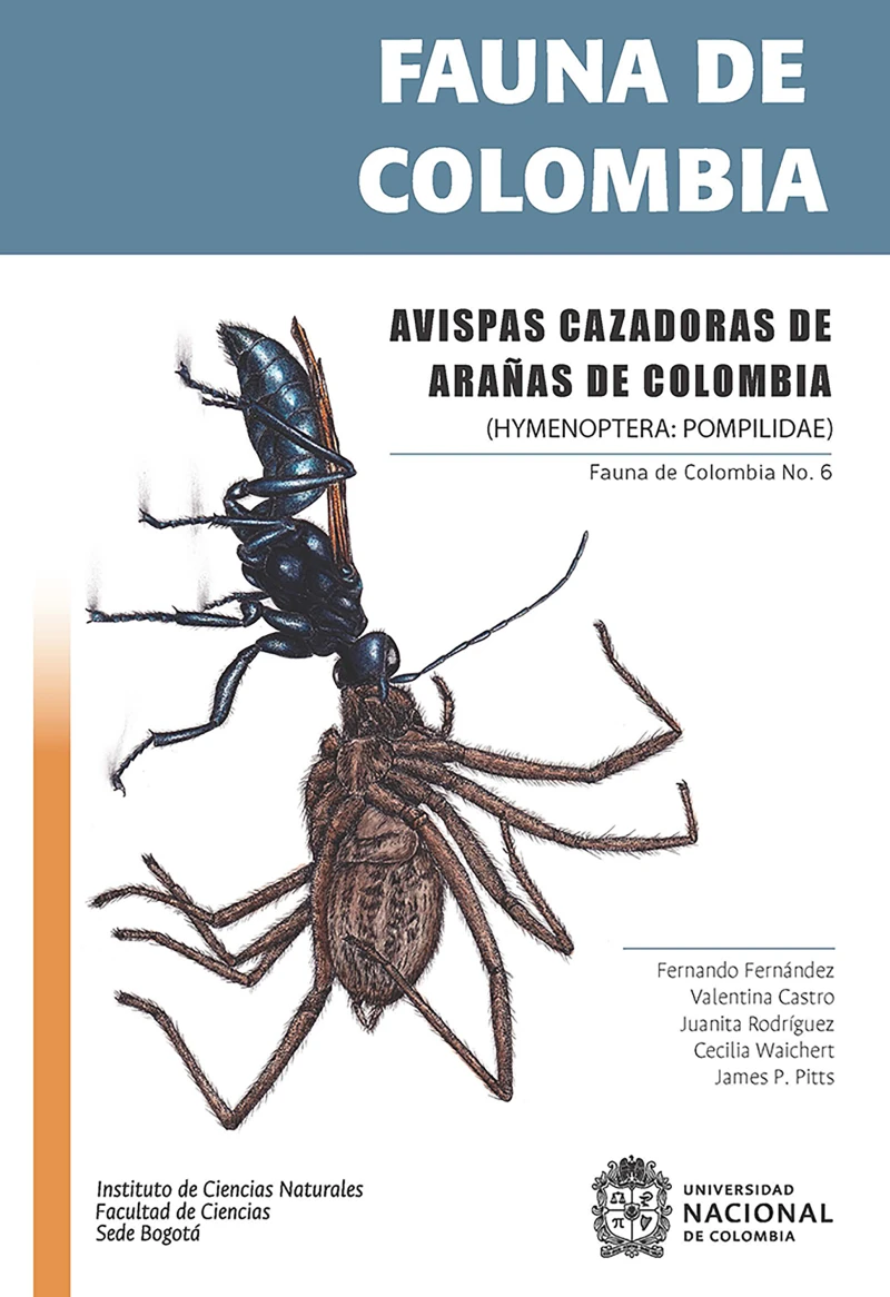 Portada: Fauna de Colombia: Avispas cazadoras de arañas de Colombia