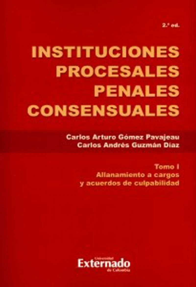 Portada: Instituciones procesales penales consensuales