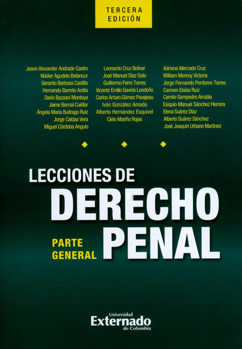 Portada: Lecciones de derecho penal: parte general. Tercera edición