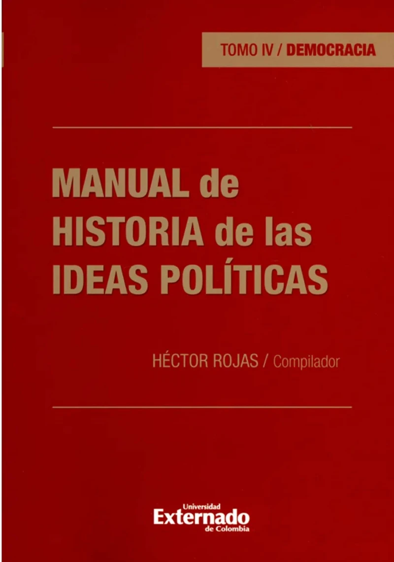 Portada: Manual de historia de las ideas políticas - Tomo IV