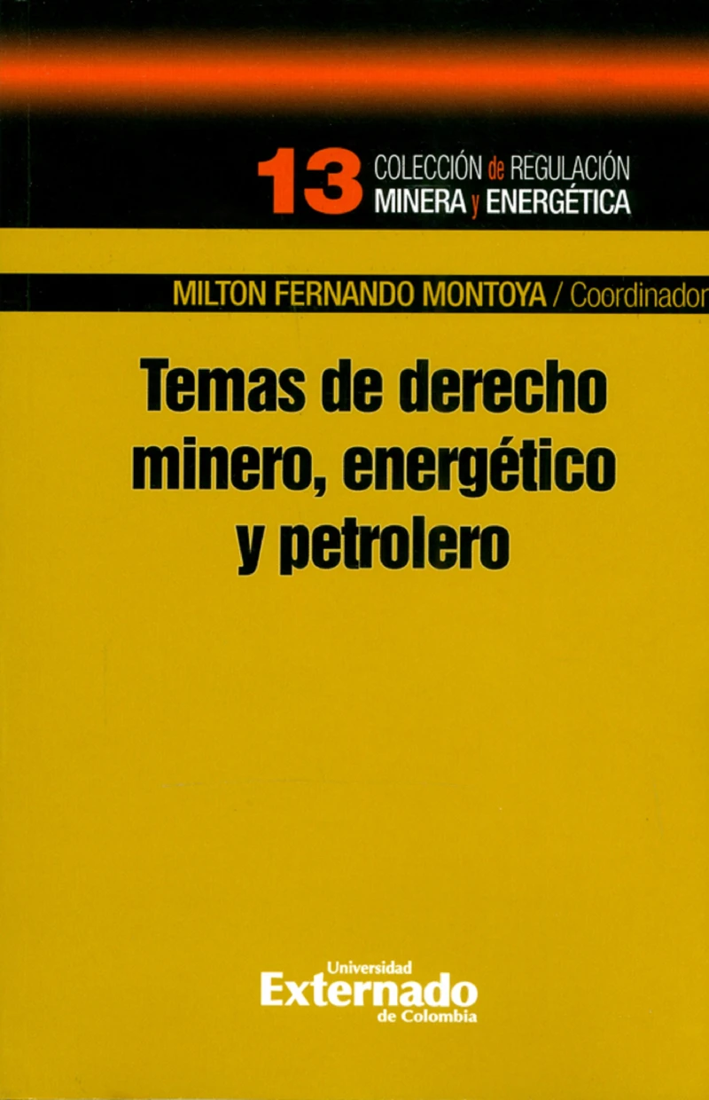 Portada: Temas de derecho minero, energético y petrolero