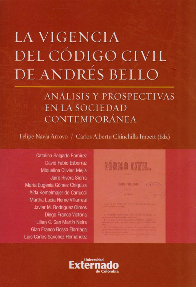 Portada: La vigencia del Código Civil de Andrés Bello