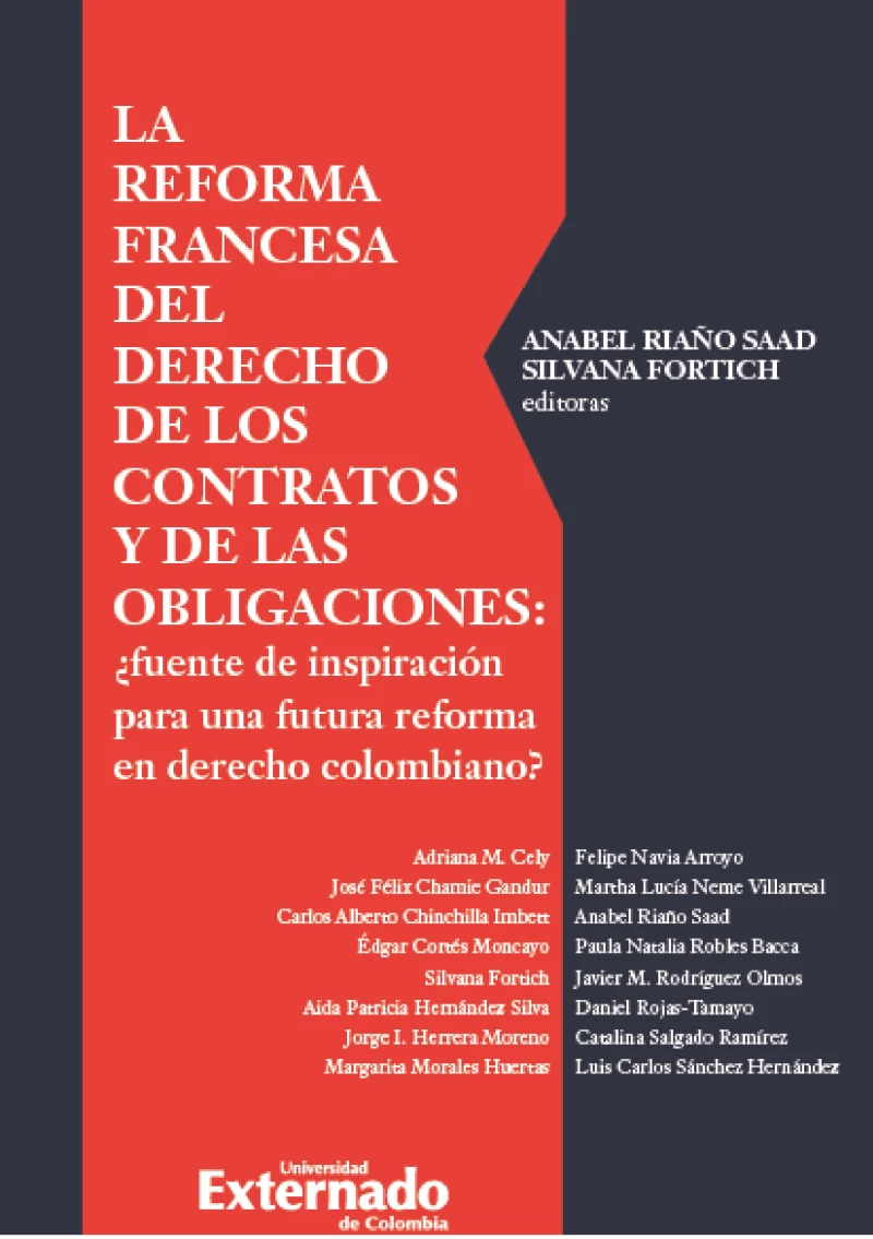 Portada: La reforma francesa del derecho de los contratos y de las obligaciones