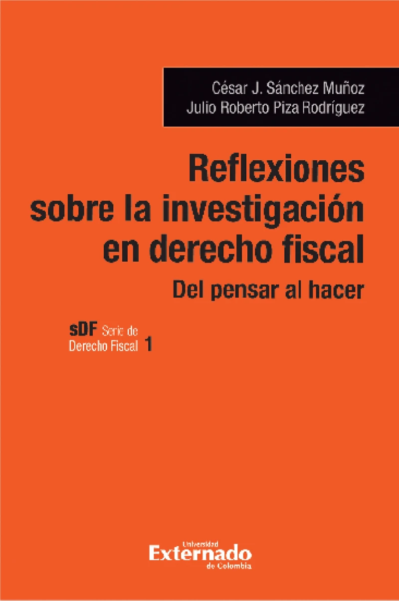 Portada: Reflexiones sobre la investigación en del derecho fiscal
