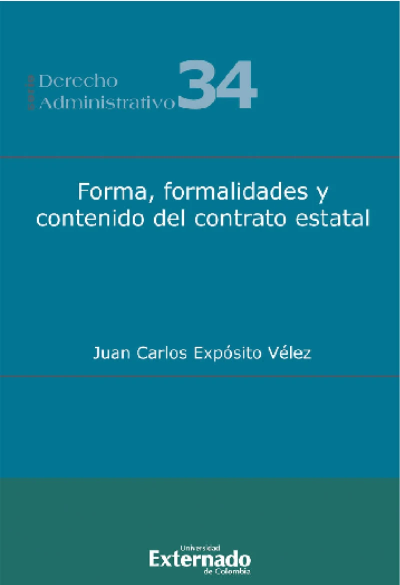 Portada: Forma, formalidades y contenido del contrato estatal