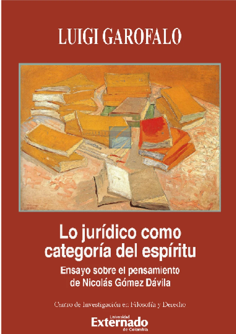 Portada: Lo jurídico como categoría del espíritu.
