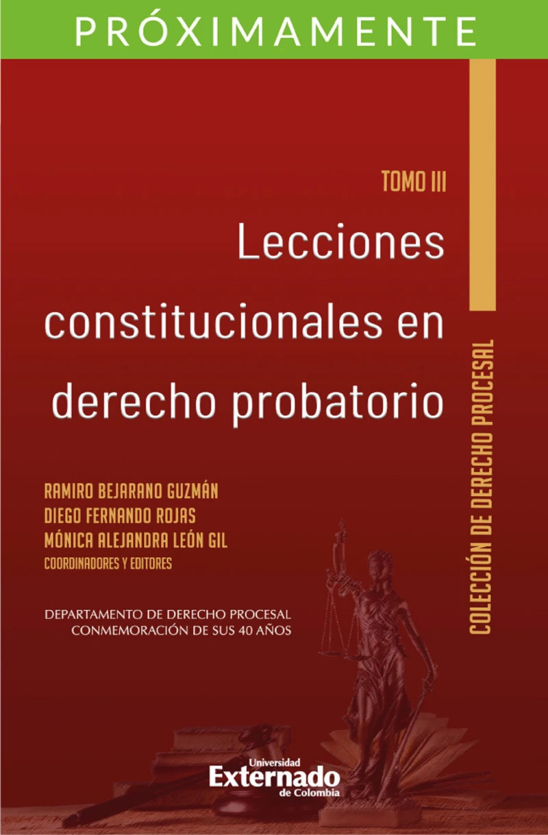 Portada: Lecciones constitucionales de derecho probatorio. Tomo III. 