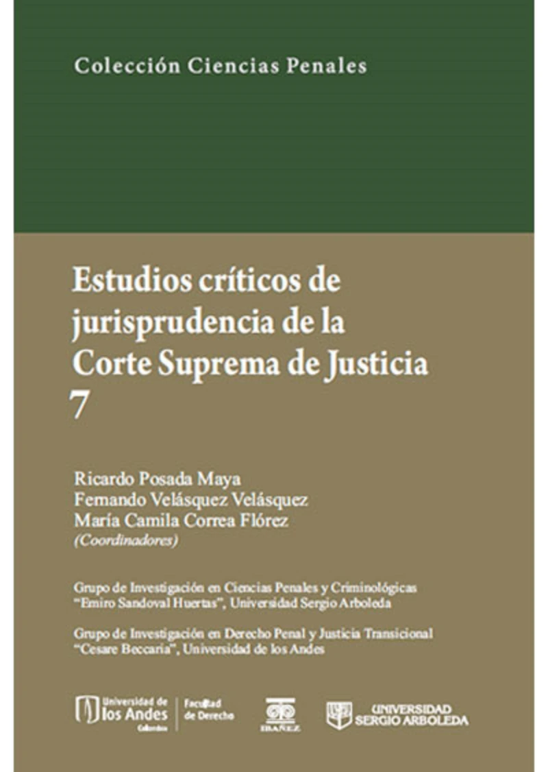 Portada: Estudios críticos de jurisprudencia de la Corte Suprema de Justicia 7