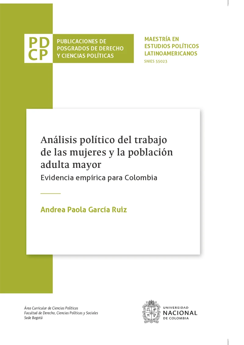 Portada: Análisis político del trabajo de las mujeres y la población adulta mayor