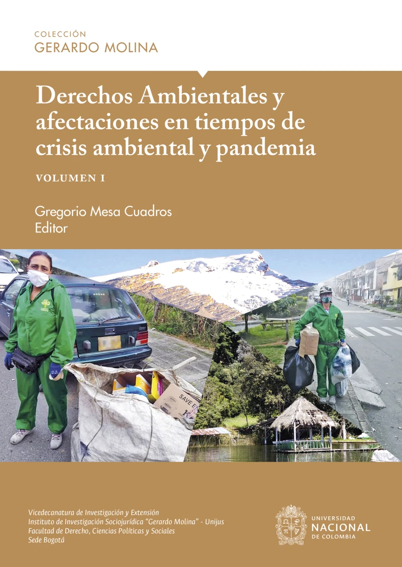Portada: Derechos Ambientales y afectaciones en tiempos de crisis ambiental y pandemia, volumen I