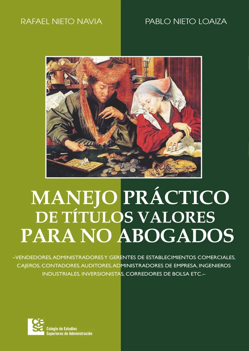 Portada: Manejo práctico de títulos valores para no abogados
