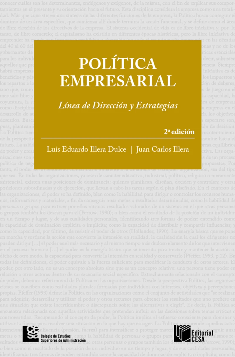 Portada: Política empresarial