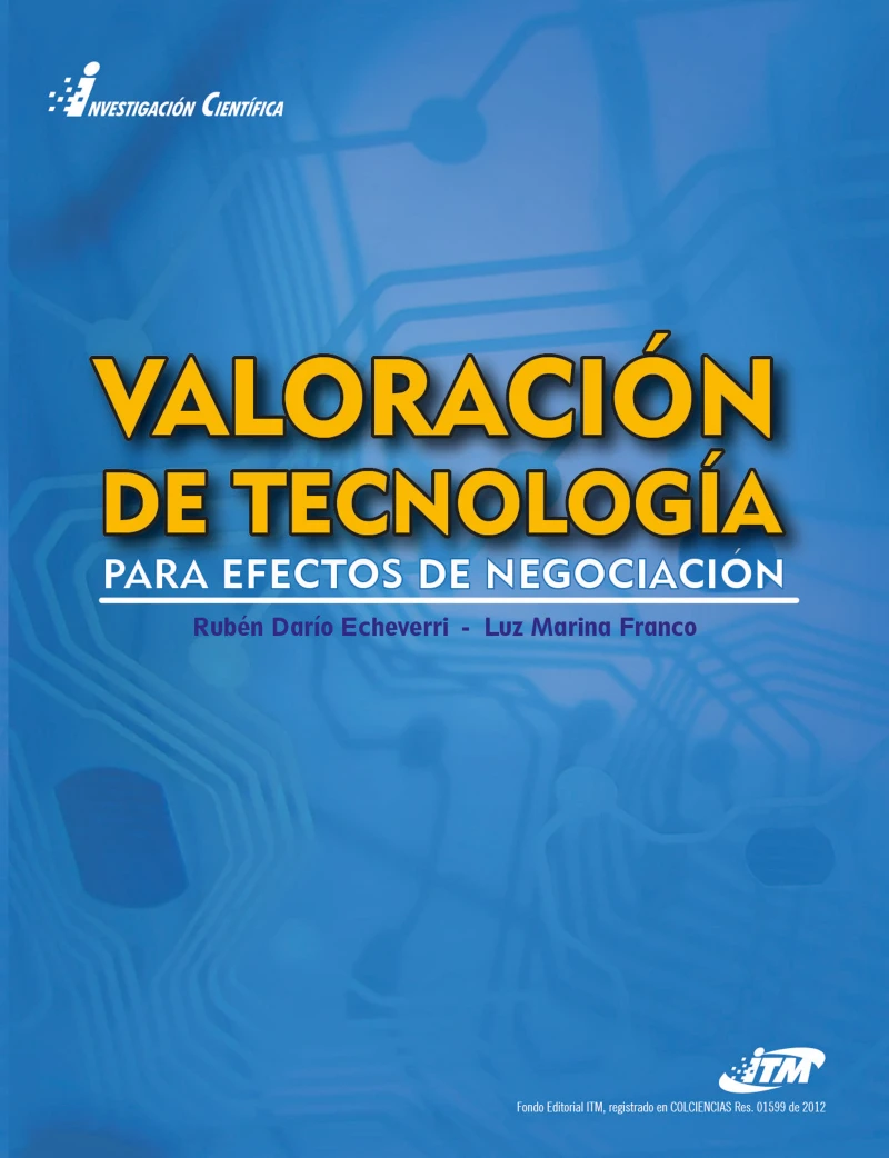 Portada: Valoración de tecnología para efectos de negociación