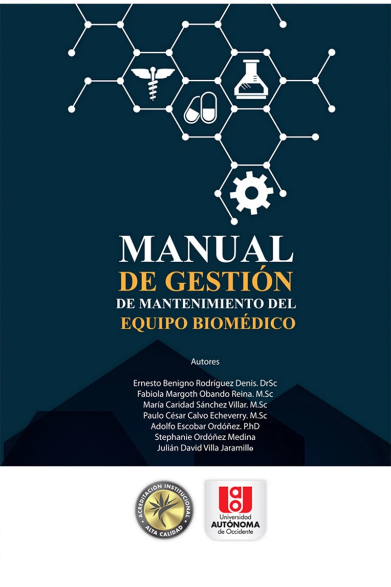 Portada: Manual de gestión de mantenimiento del equipo biomédico