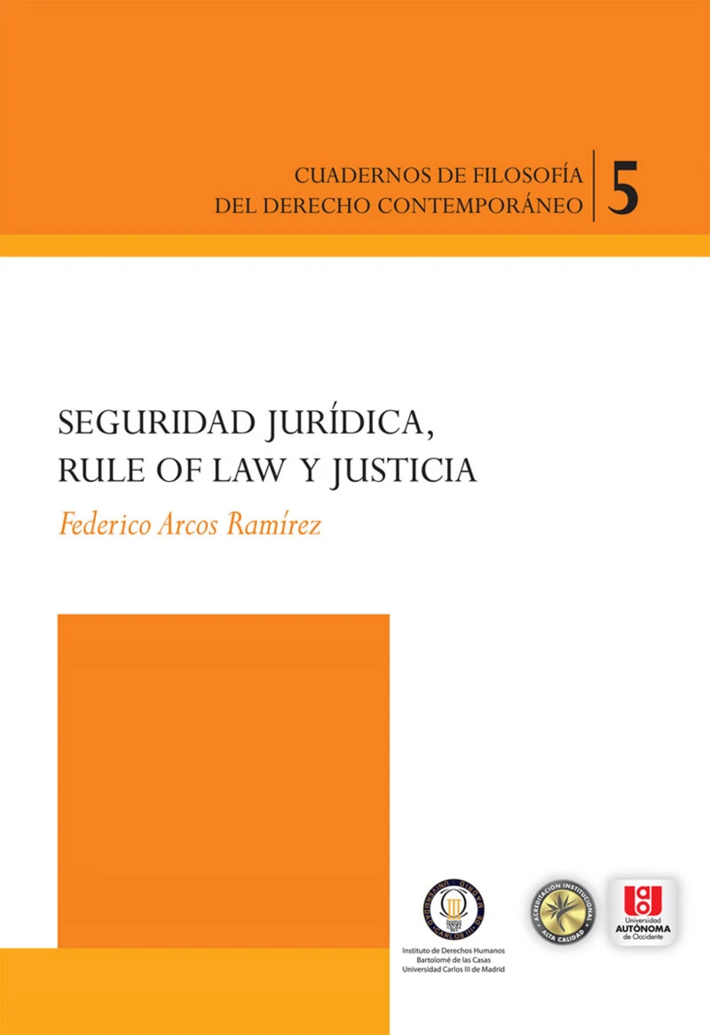 Portada: Seguridad jurídica, rule of law y justicia