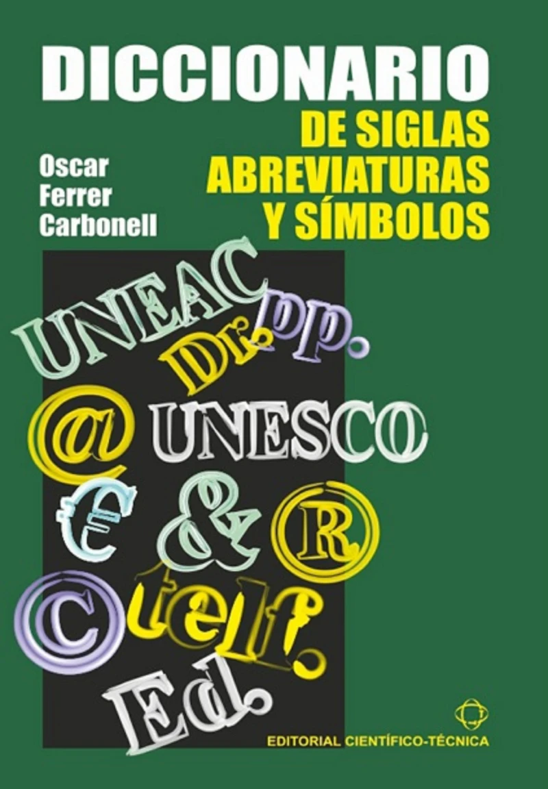 Portada: Diccionario de siglas, abreviaturas y símbolos