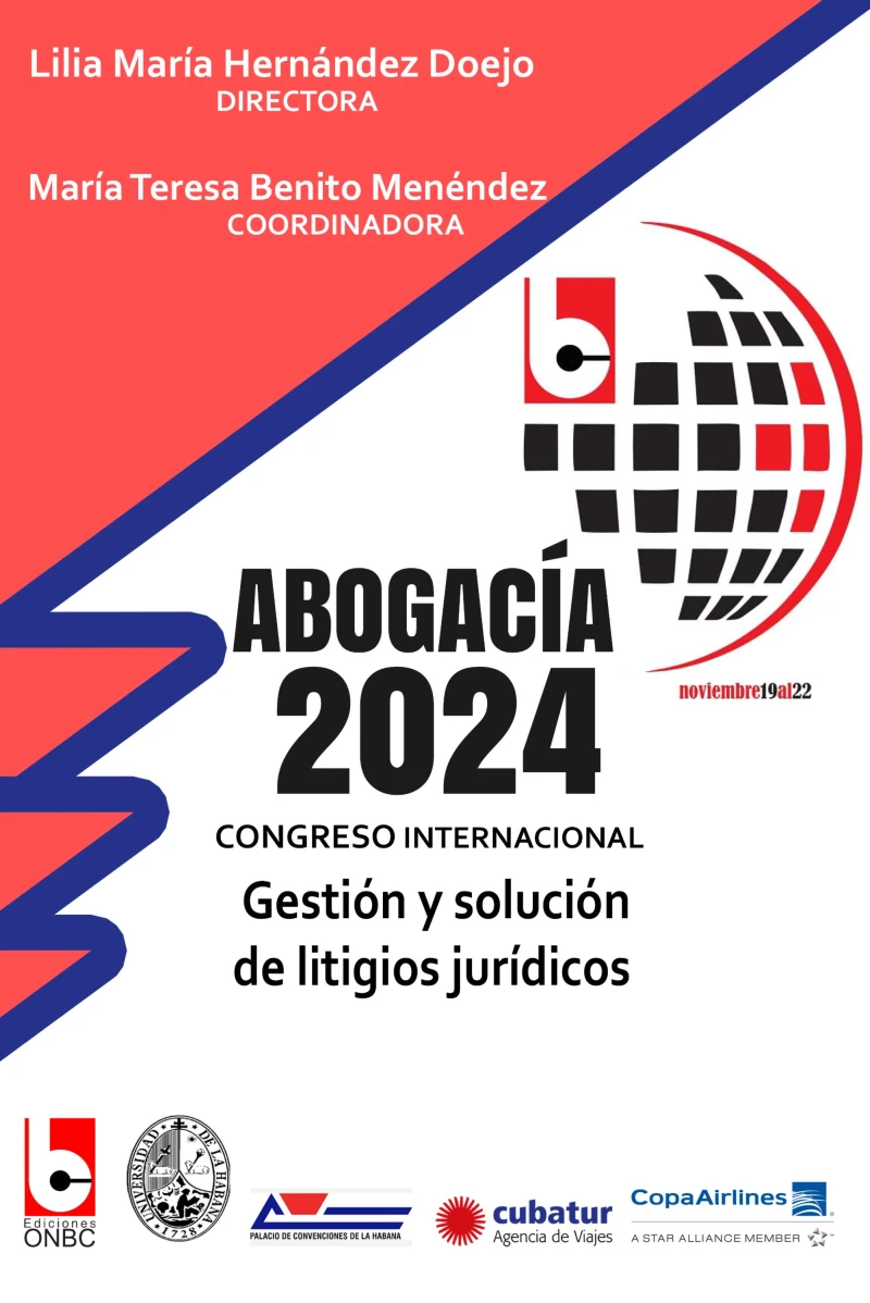 Portada: Abogacía 2024. Congreso internacional. Gestión y solución de litigios jurídicos