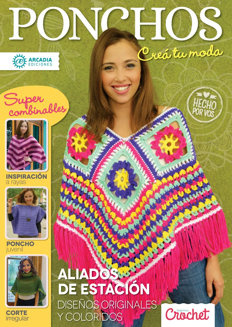 Portada: Crochet Ponchos. Creá tu moda