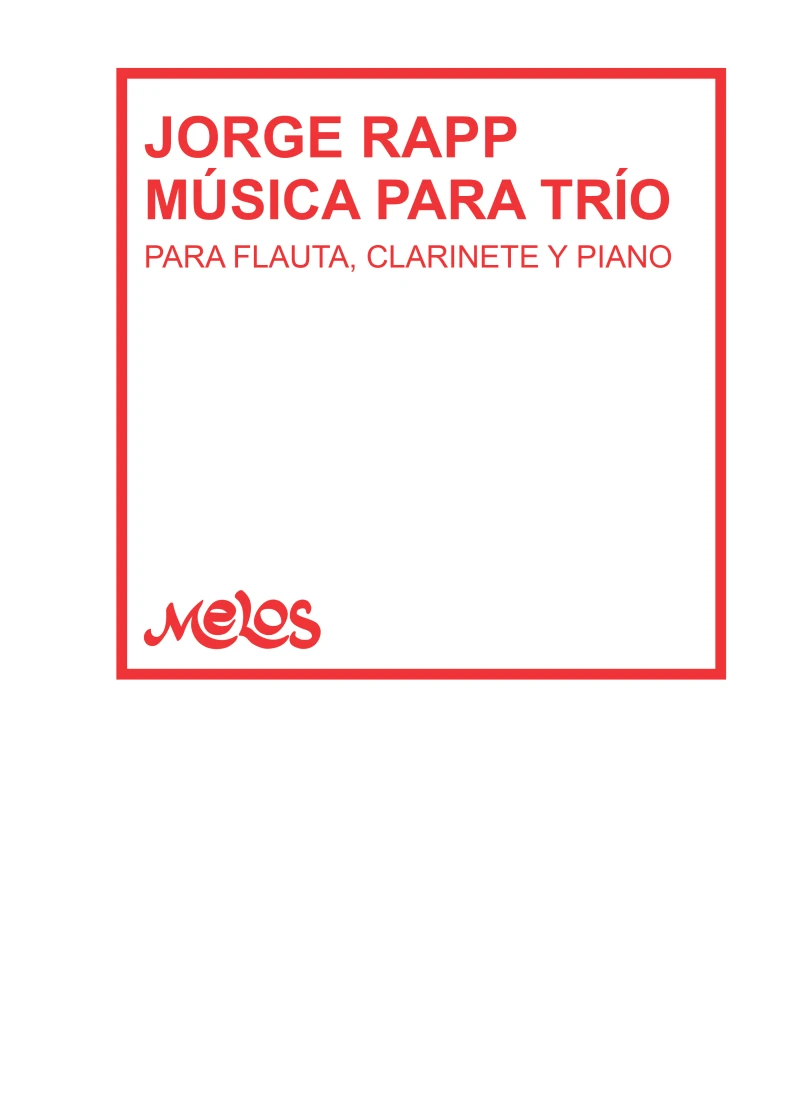 Portada: Jorge Rapp. Música para trío