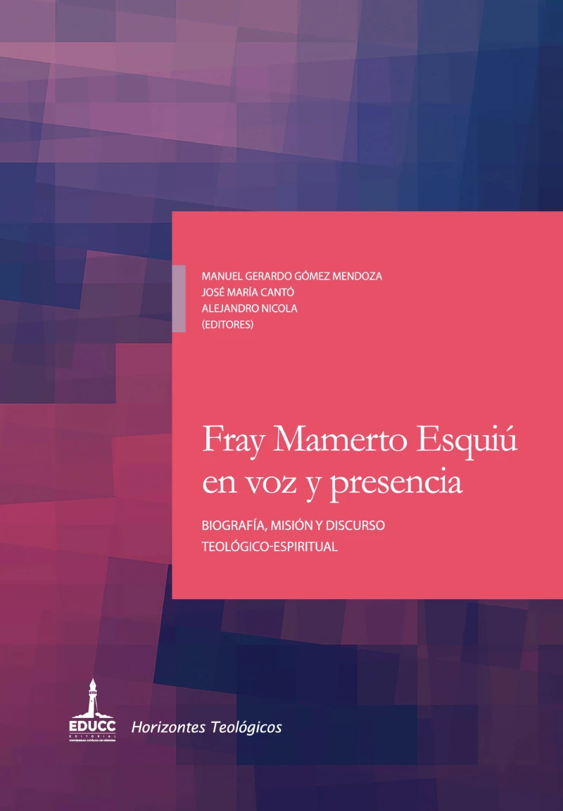 Portada: Fray Mamerto Esquiú en voz y presencia