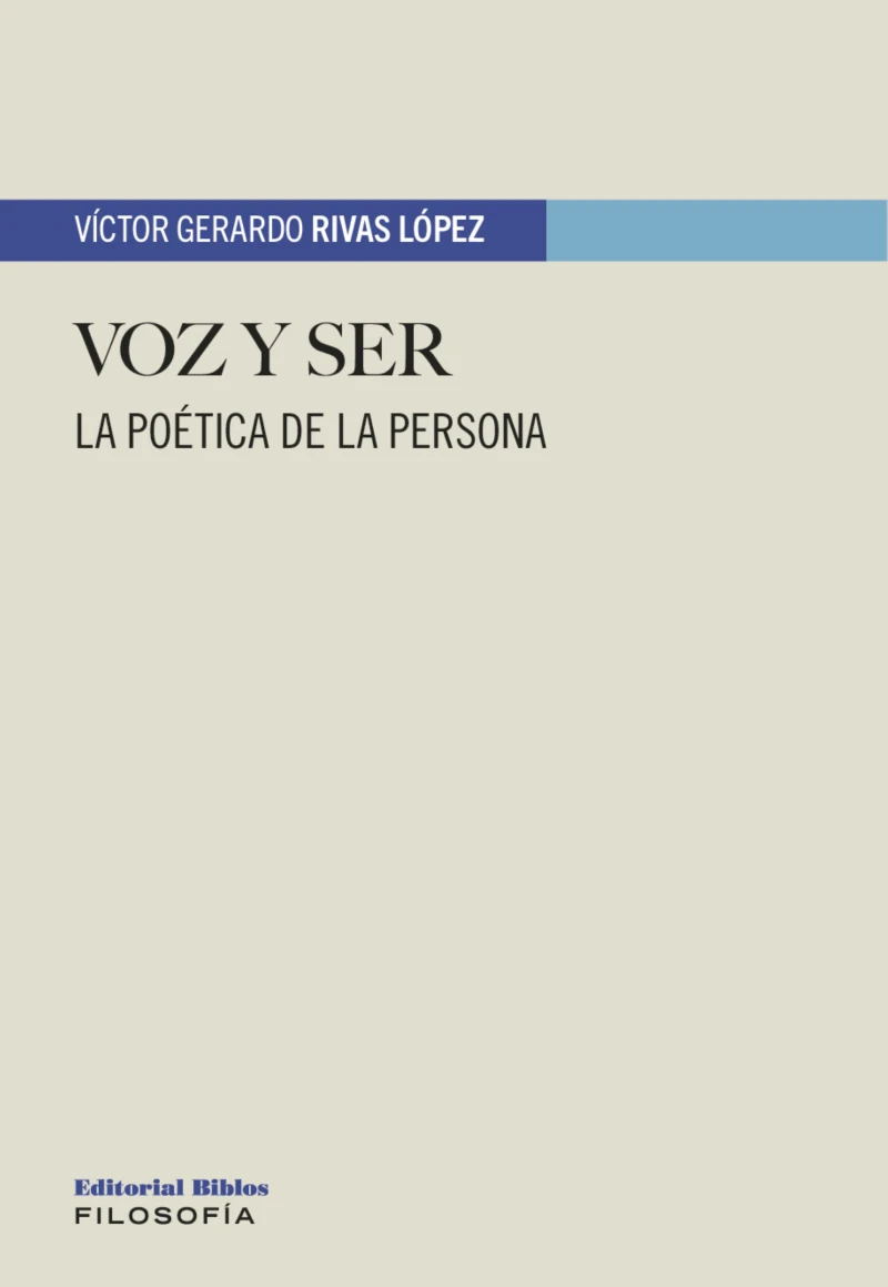 Portada: Voz y ser